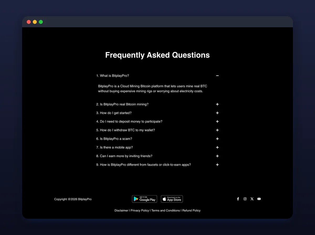 BitPlayPro frequently asked questions