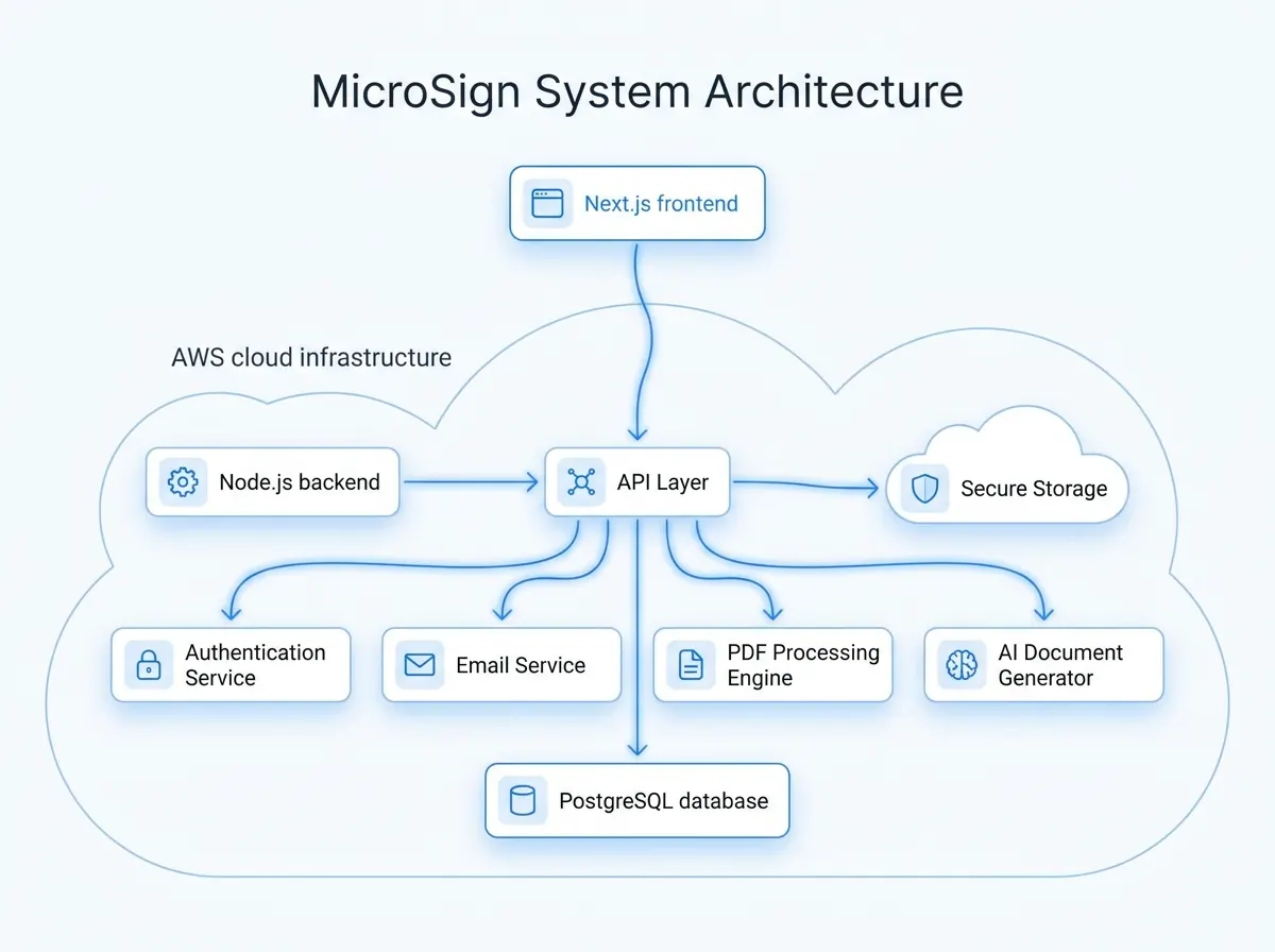 MicroSign web dashboard