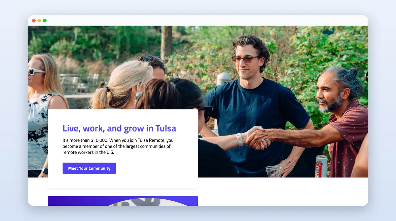 TulsaRemote community section and member stories
